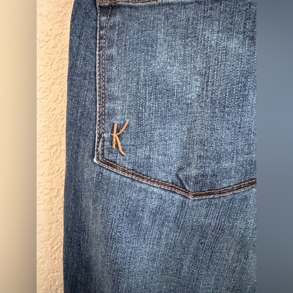 Kut from the Kloth Women’s Dark Blue Mid Rise Straight Jeans Size 14 - Picture 4 of 13